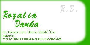 rozalia danka business card